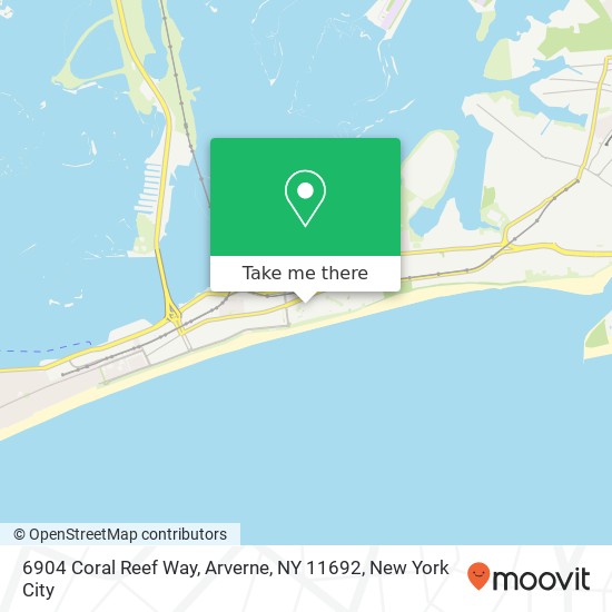 Mapa de 6904 Coral Reef Way, Arverne, NY 11692