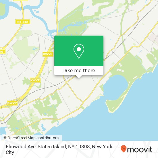 Mapa de Elmwood Ave, Staten Island, NY 10308