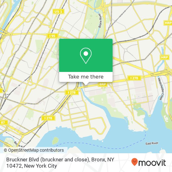 Mapa de Bruckner Blvd (bruckner and close), Bronx, NY 10472