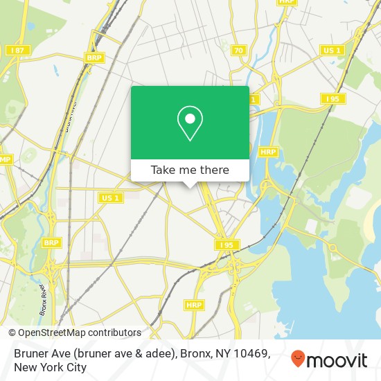 Bruner Ave (bruner ave & adee), Bronx, NY 10469 map