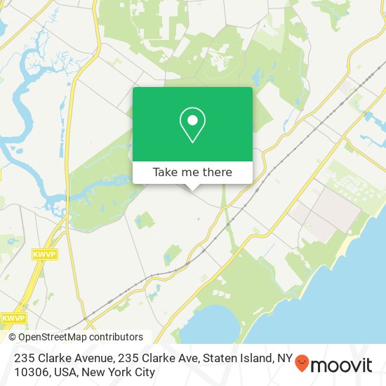 235 Clarke Avenue, 235 Clarke Ave, Staten Island, NY 10306, USA map