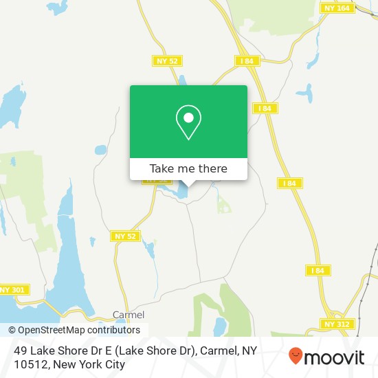 Mapa de 49 Lake Shore Dr E (Lake Shore Dr), Carmel, NY 10512