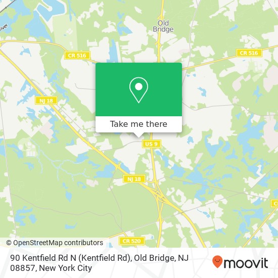 Mapa de 90 Kentfield Rd N (Kentfield Rd), Old Bridge, NJ 08857