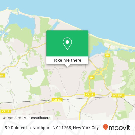 Mapa de 90 Dolores Ln, Northport, NY 11768