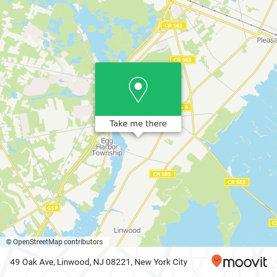 49 Oak Ave, Linwood, NJ 08221 map