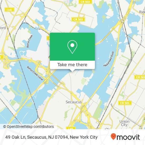49 Oak Ln, Secaucus, NJ 07094 map