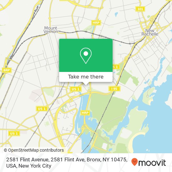 2581 Flint Avenue, 2581 Flint Ave, Bronx, NY 10475, USA map