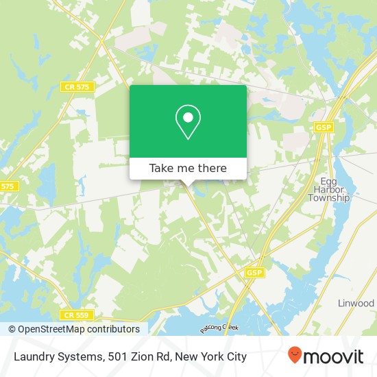 Mapa de Laundry Systems, 501 Zion Rd