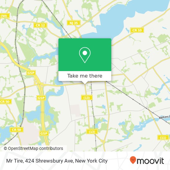 Mr Tire, 424 Shrewsbury Ave map