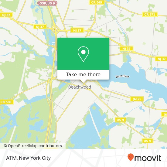 ATM, 256 Atlantic City Blvd map