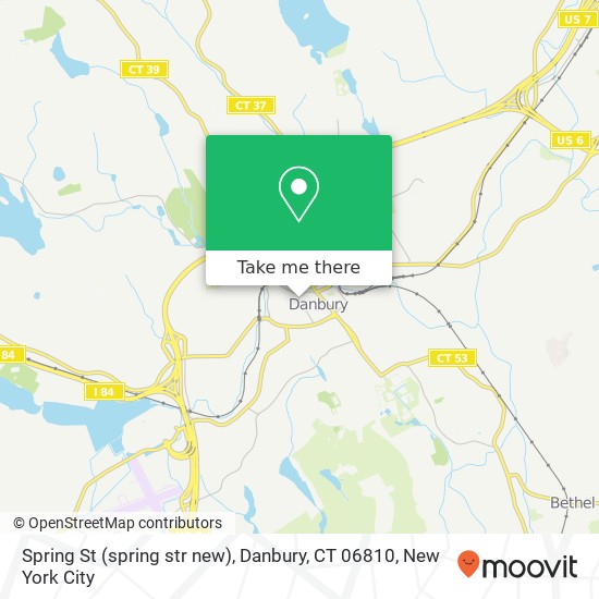Mapa de Spring St (spring str new), Danbury, CT 06810