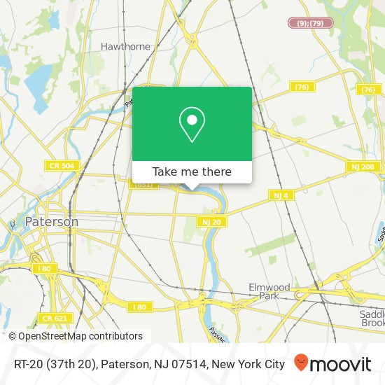 Mapa de RT-20 (37th 20), Paterson, NJ 07514