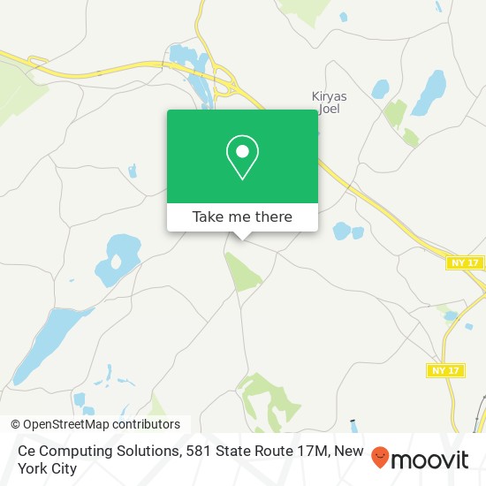 Mapa de Ce Computing Solutions, 581 State Route 17M
