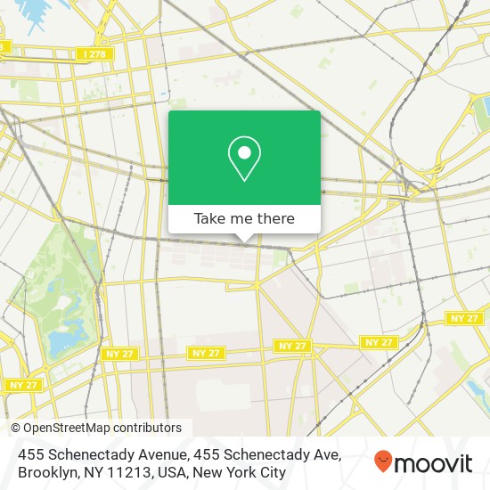 Mapa de 455 Schenectady Avenue, 455 Schenectady Ave, Brooklyn, NY 11213, USA