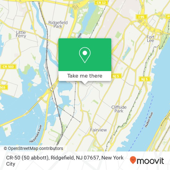 Mapa de CR-50 (50 abbott), Ridgefield, NJ 07657