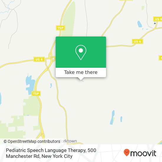 Mapa de Pediatric Speech Language Therapy, 500 Manchester Rd