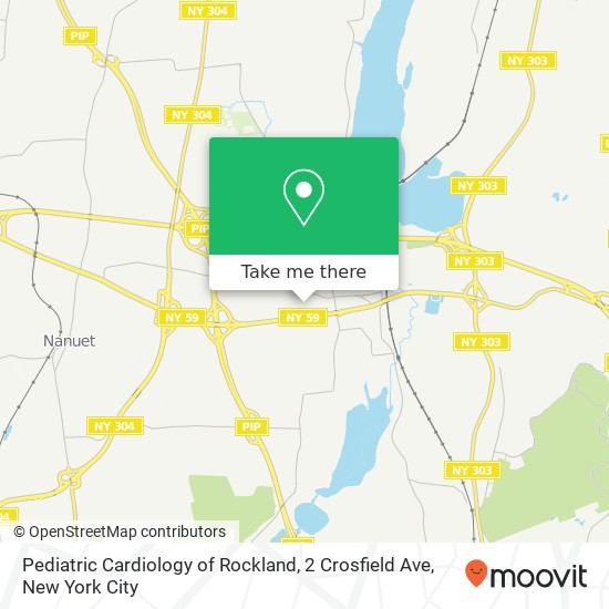 Mapa de Pediatric Cardiology of Rockland, 2 Crosfield Ave