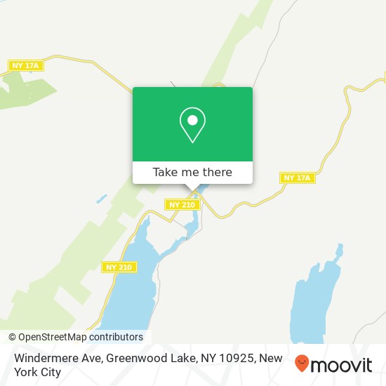 Windermere Ave, Greenwood Lake, NY 10925 map