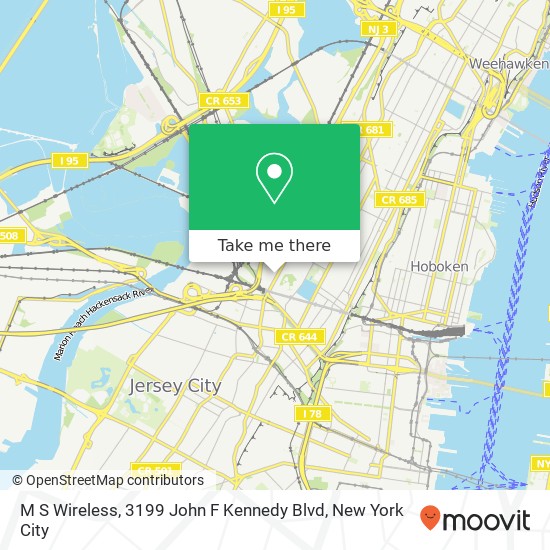 M S Wireless, 3199 John F Kennedy Blvd map