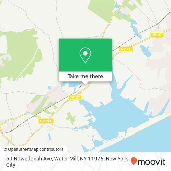 50 Nowedonah Ave, Water Mill, NY 11976 map