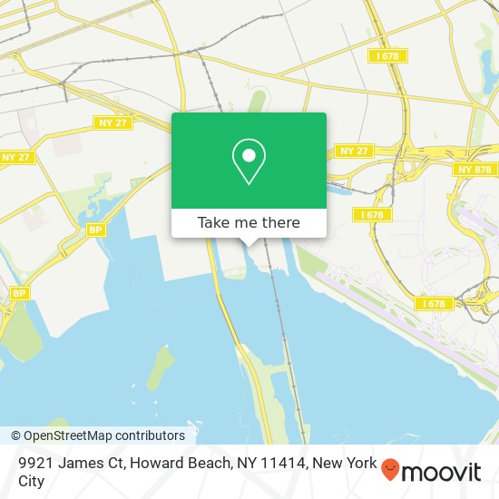 Mapa de 9921 James Ct, Howard Beach, NY 11414