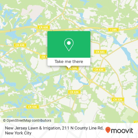 New Jersey Lawn & Irrigation, 211 N County Line Rd map