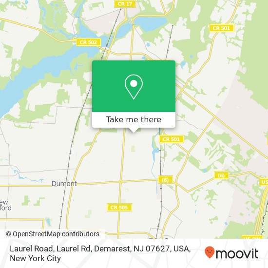 Laurel Road, Laurel Rd, Demarest, NJ 07627, USA map