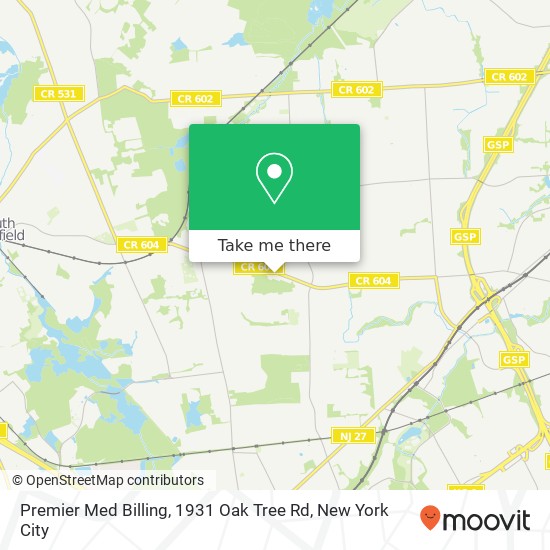 Mapa de Premier Med Billing, 1931 Oak Tree Rd