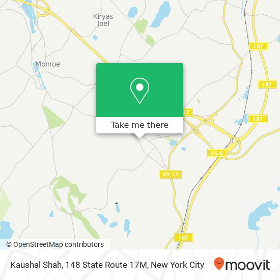 Kaushal Shah, 148 State Route 17M map