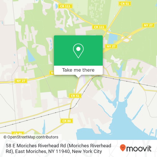 58 E Moriches Riverhead Rd (Moriches Riverhead Rd), East Moriches, NY 11940 map