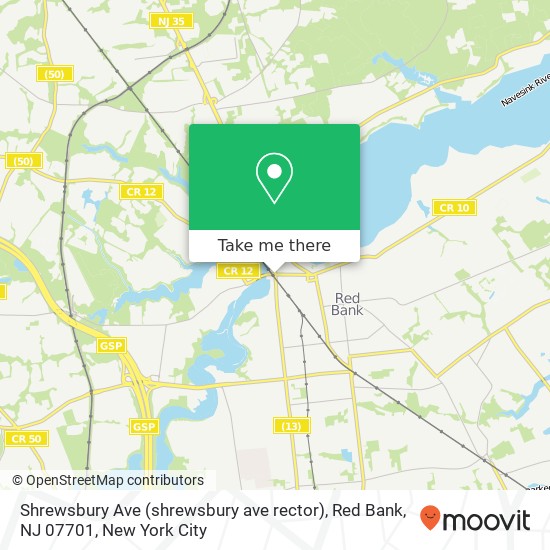 Shrewsbury Ave (shrewsbury ave rector), Red Bank, NJ 07701 map