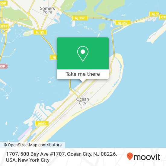 1707, 500 Bay Ave #1707, Ocean City, NJ 08226, USA map