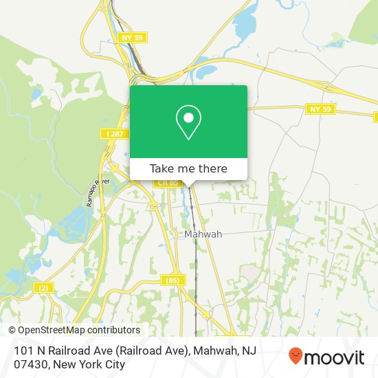 101 N Railroad Ave (Railroad Ave), Mahwah, NJ 07430 map