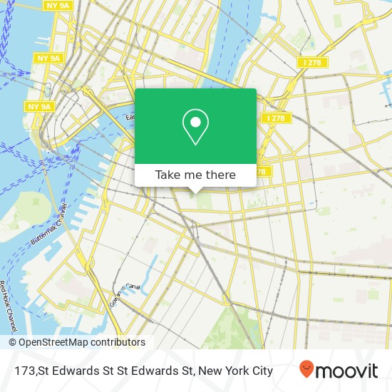 Mapa de 173,St Edwards St St Edwards St, Brooklyn, NY 11201