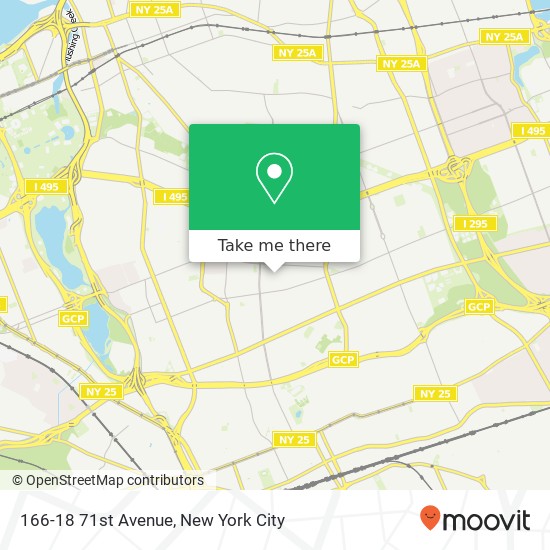 Mapa de 166-18 71st Avenue, 166-18 71st Ave, Flushing, NY 11365, USA