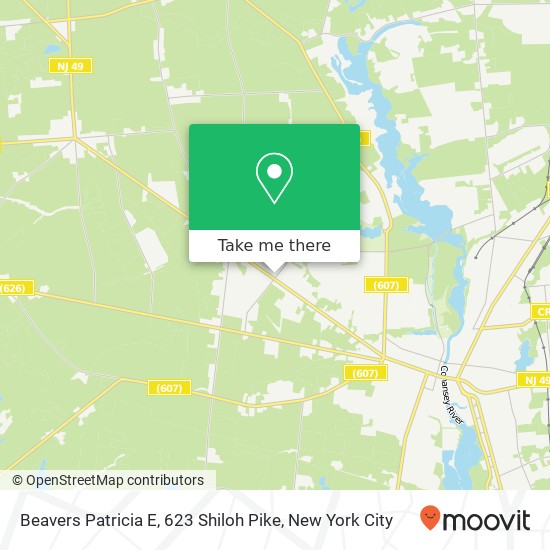 Mapa de Beavers Patricia E, 623 Shiloh Pike