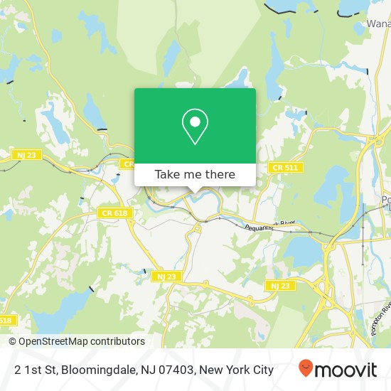 Mapa de 2 1st St, Bloomingdale, NJ 07403