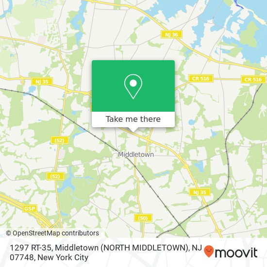 Mapa de 1297 RT-35, Middletown (NORTH MIDDLETOWN), NJ 07748