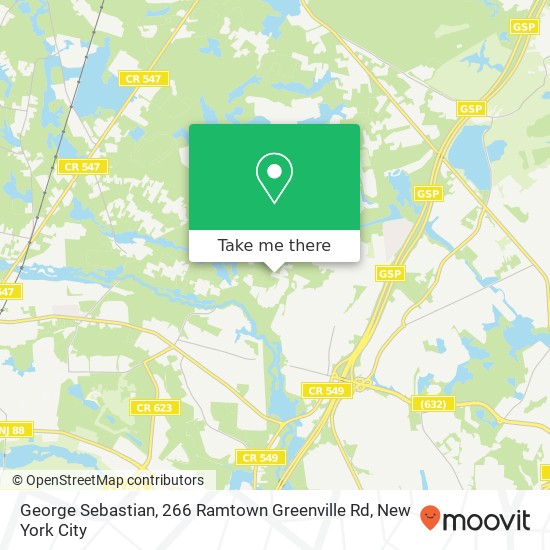 Mapa de George Sebastian, 266 Ramtown Greenville Rd