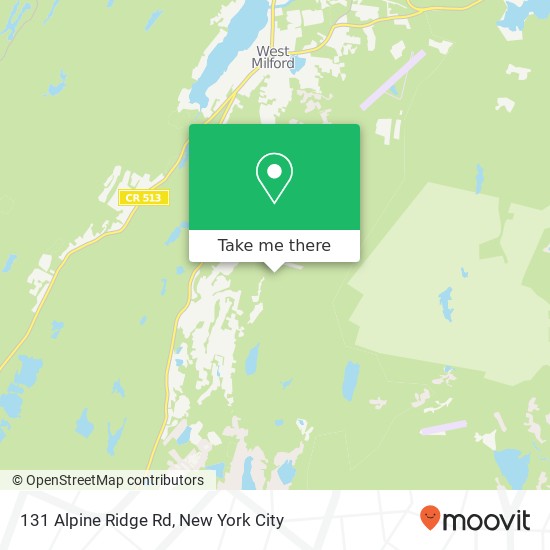 Mapa de 131 Alpine Ridge Rd, West Milford, NJ 07480