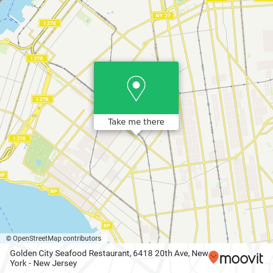 Golden City Seafood Restaurant, 6418 20th Ave map