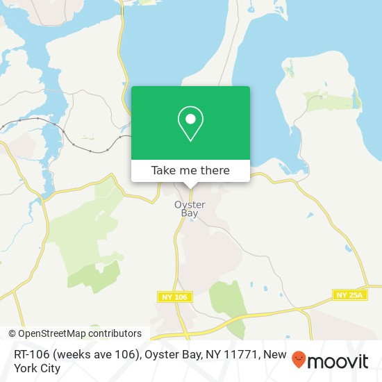 Mapa de RT-106 (weeks ave 106), Oyster Bay, NY 11771