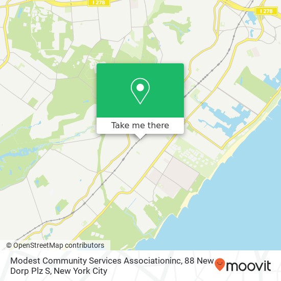 Mapa de Modest Community Services Associationinc, 88 New Dorp Plz S