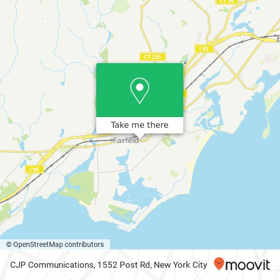 Mapa de CJP Communications, 1552 Post Rd