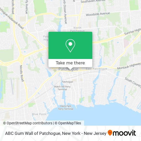 Mapa de ABC Gum Wall of Patchogue