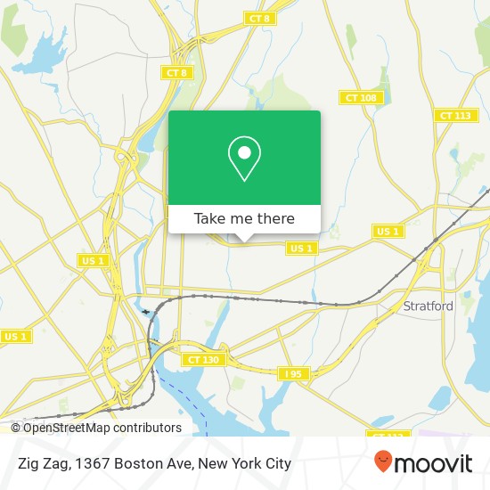 Zig Zag, 1367 Boston Ave map