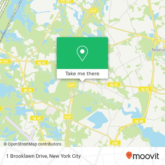 1 Brooklawn Drive, 1 Brooklawn Dr, Neptune City, NJ 07753, USA map