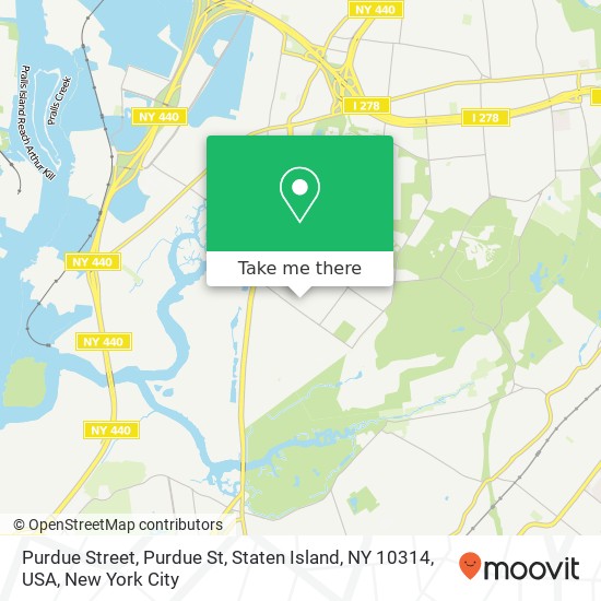 Purdue Street, Purdue St, Staten Island, NY 10314, USA map