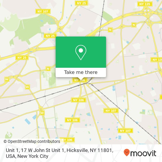 Unit 1, 17 W John St Unit 1, Hicksville, NY 11801, USA map