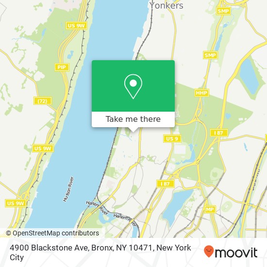 Mapa de 4900 Blackstone Ave, Bronx, NY 10471
